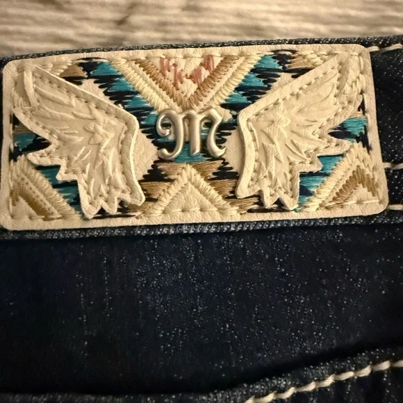 NWT Miss me Women’s Mid-rise Dk blue Boot Cut Slim Fit Jeans 30x32 $114 - Picture 13 of 15